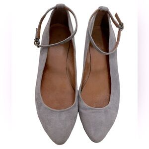 Madewell suede lavender Mary Jane wedge 7